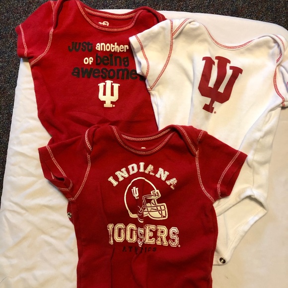 6-9 month lot of 3 Indiana University onesies - Picture 2 of 7